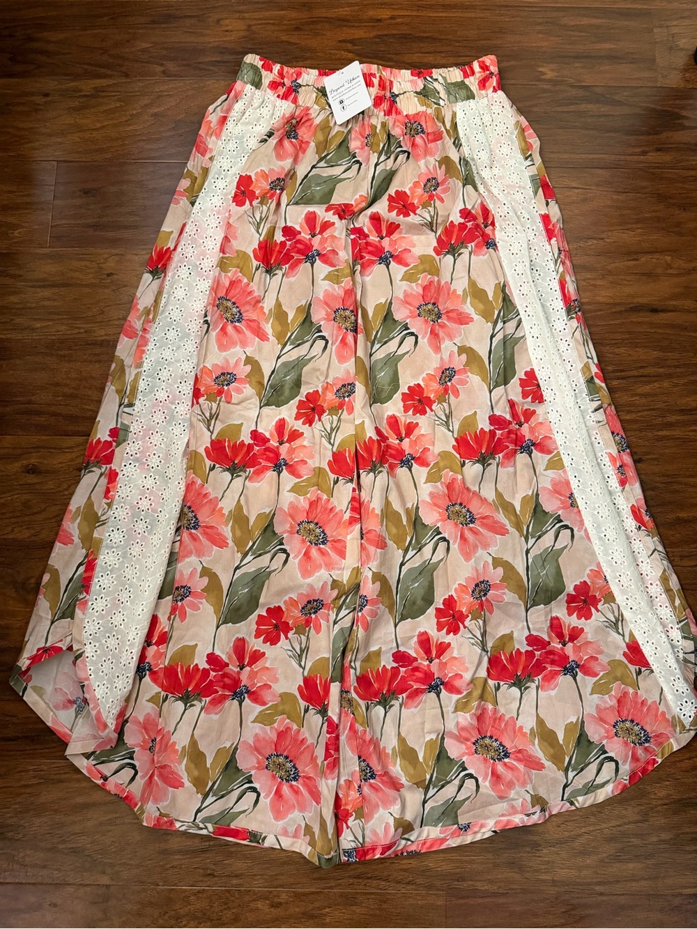 NWT Bibi Wide Leg Floral Pants Size S